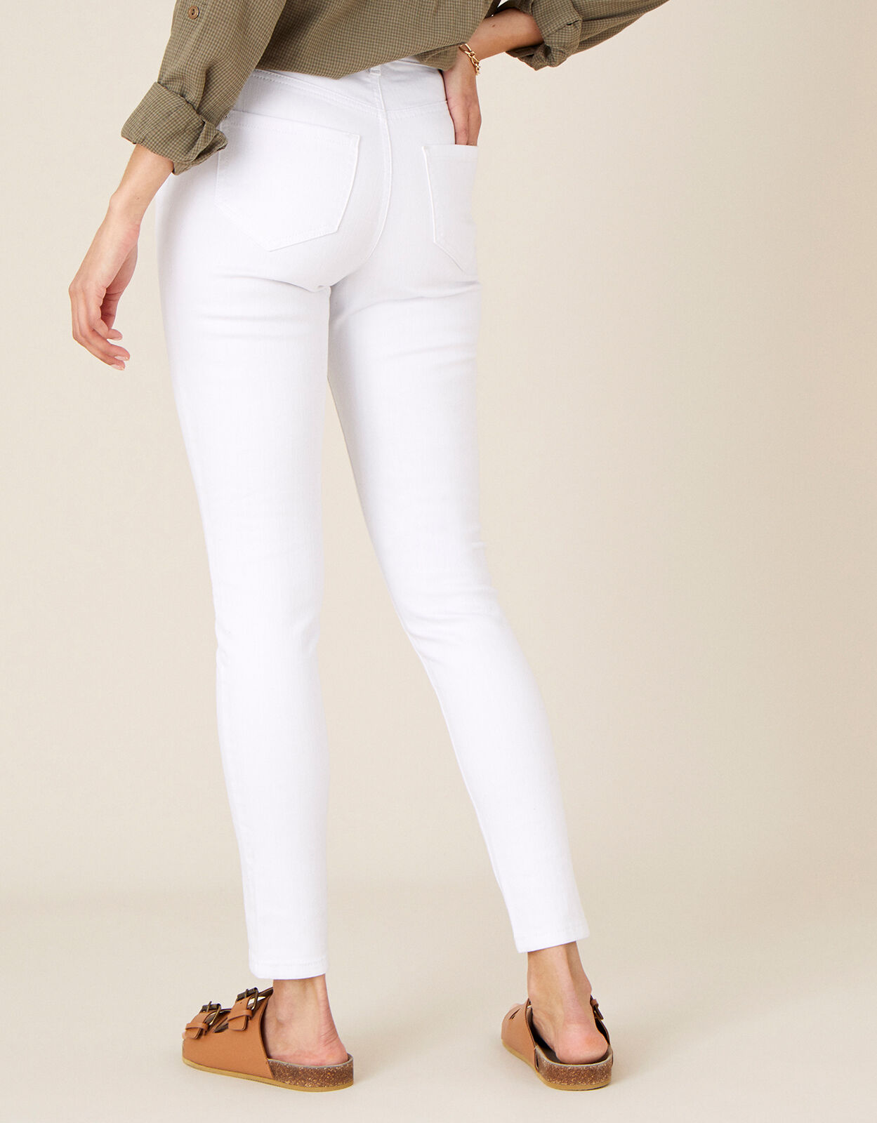 Iris Regular Length Skinny Jeans White