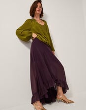 Elsie Frill Maxi Skirt, Purple (PURPLE), large