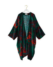 One Hundred Stars Pagoda Forest Long Velvet Jacket, , large