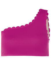 Marosi Scallop One-Shoulder Bikini Top, Pink (PINK), large
