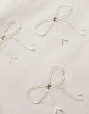 Bow Puff Sleeve T-Shirt, Ivory (IVORY), large