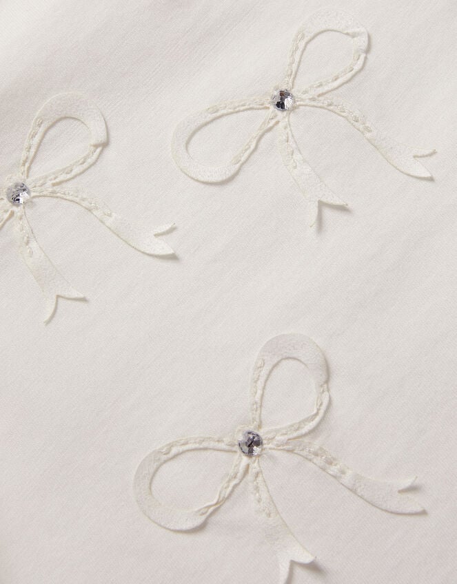 Bow Puff Sleeve T-Shirt, Ivory (IVORY), large