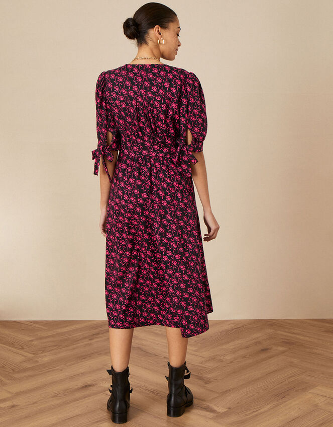 Jersey Dolly Midi Dress, Black (BLACK), large