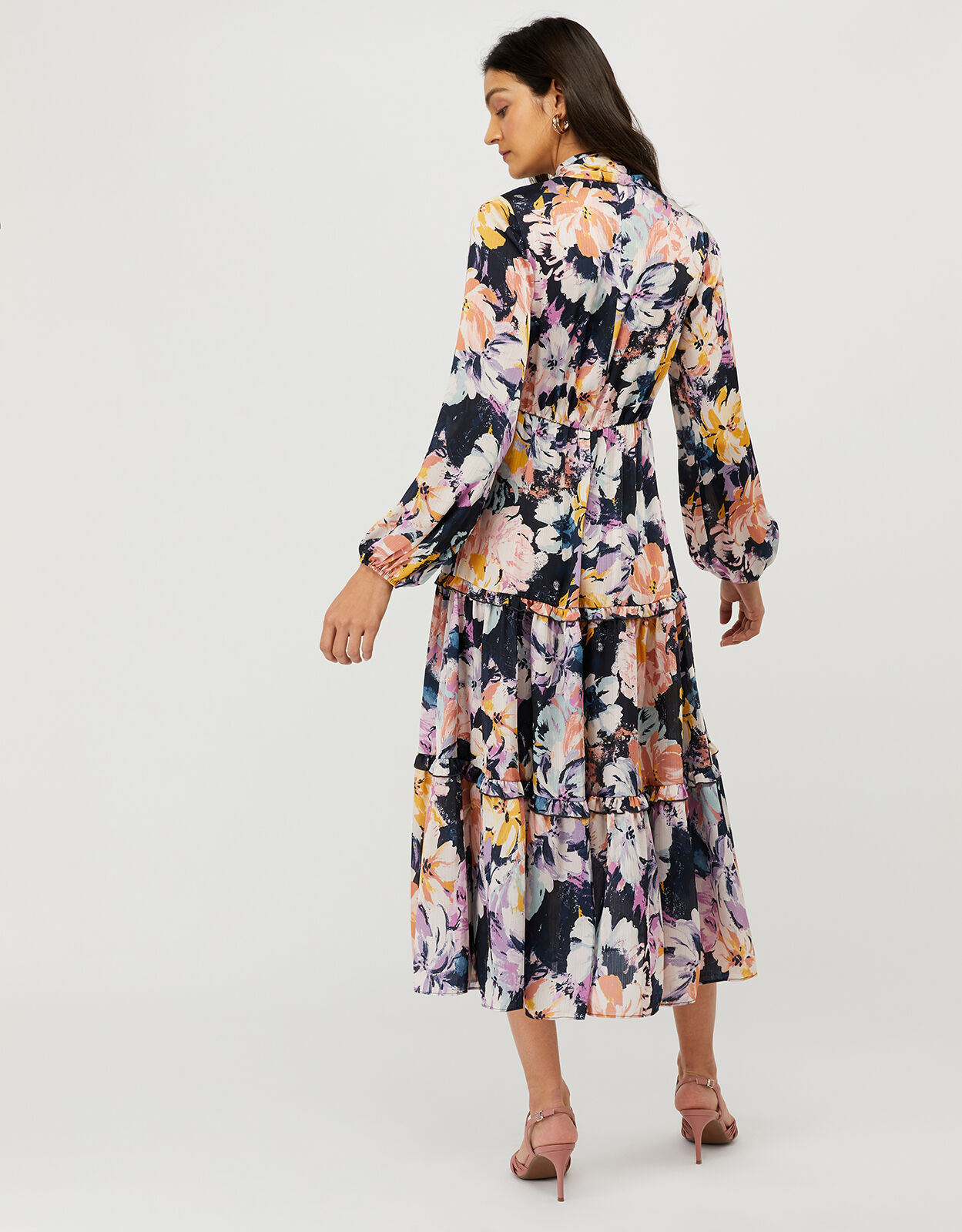 Monsoon navy floral dress top