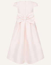 Katharine Duchess Twill High-Low Dress, Pink (PINK), large