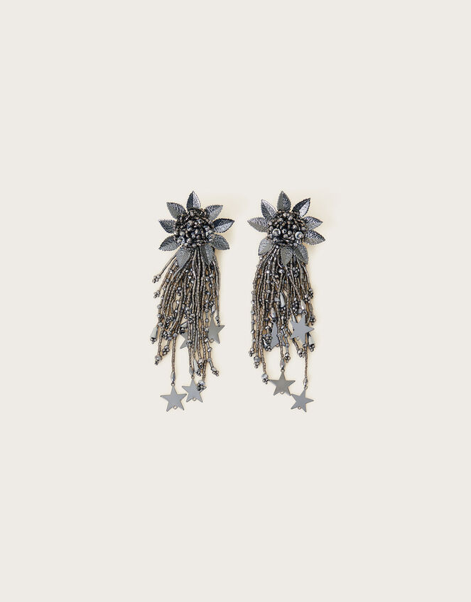 Flower Star Statement Earrings, , large
