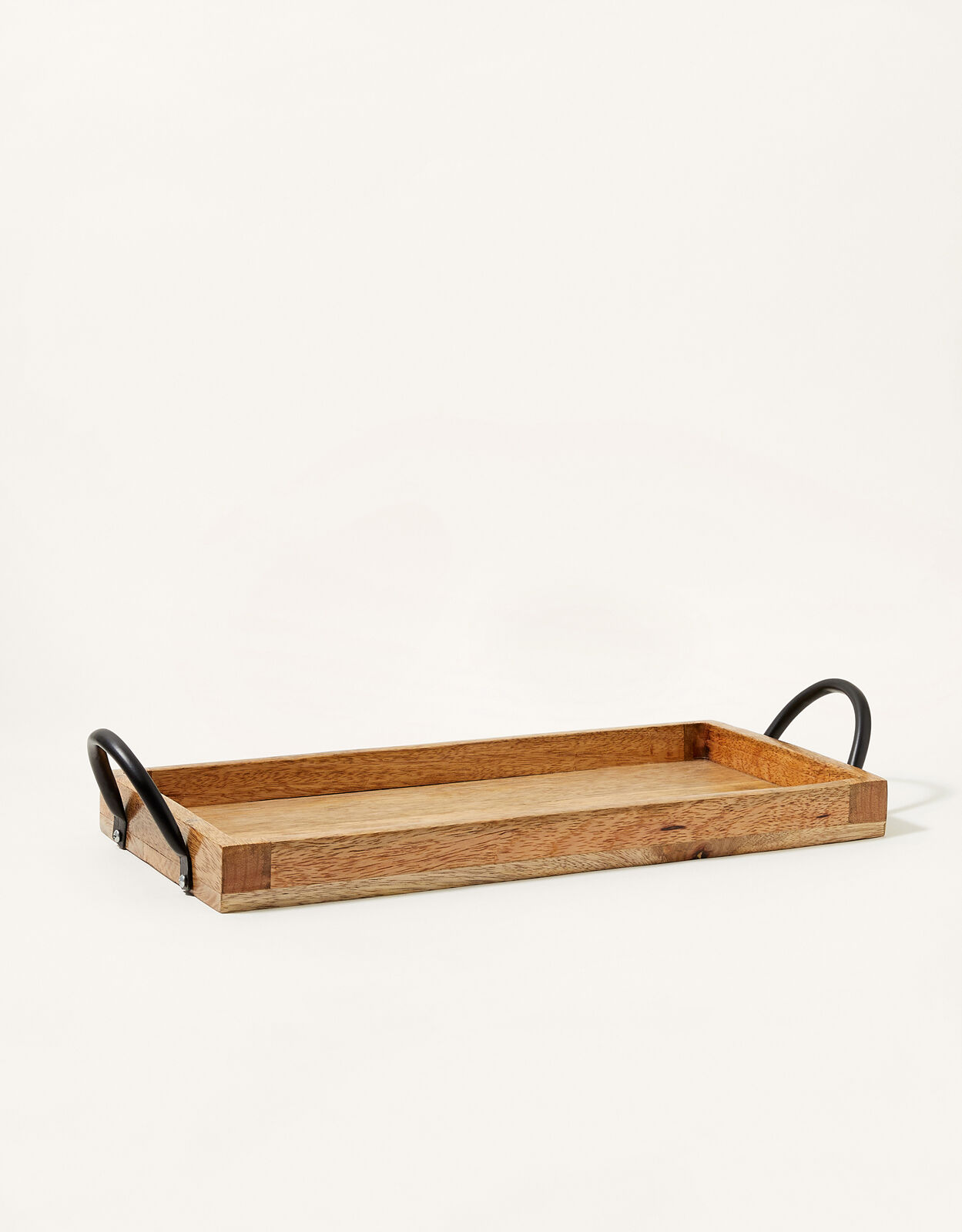 Large wooden sales tray with handles