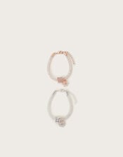 2-Pack Crystal Tube Charm Bracelets, , large
