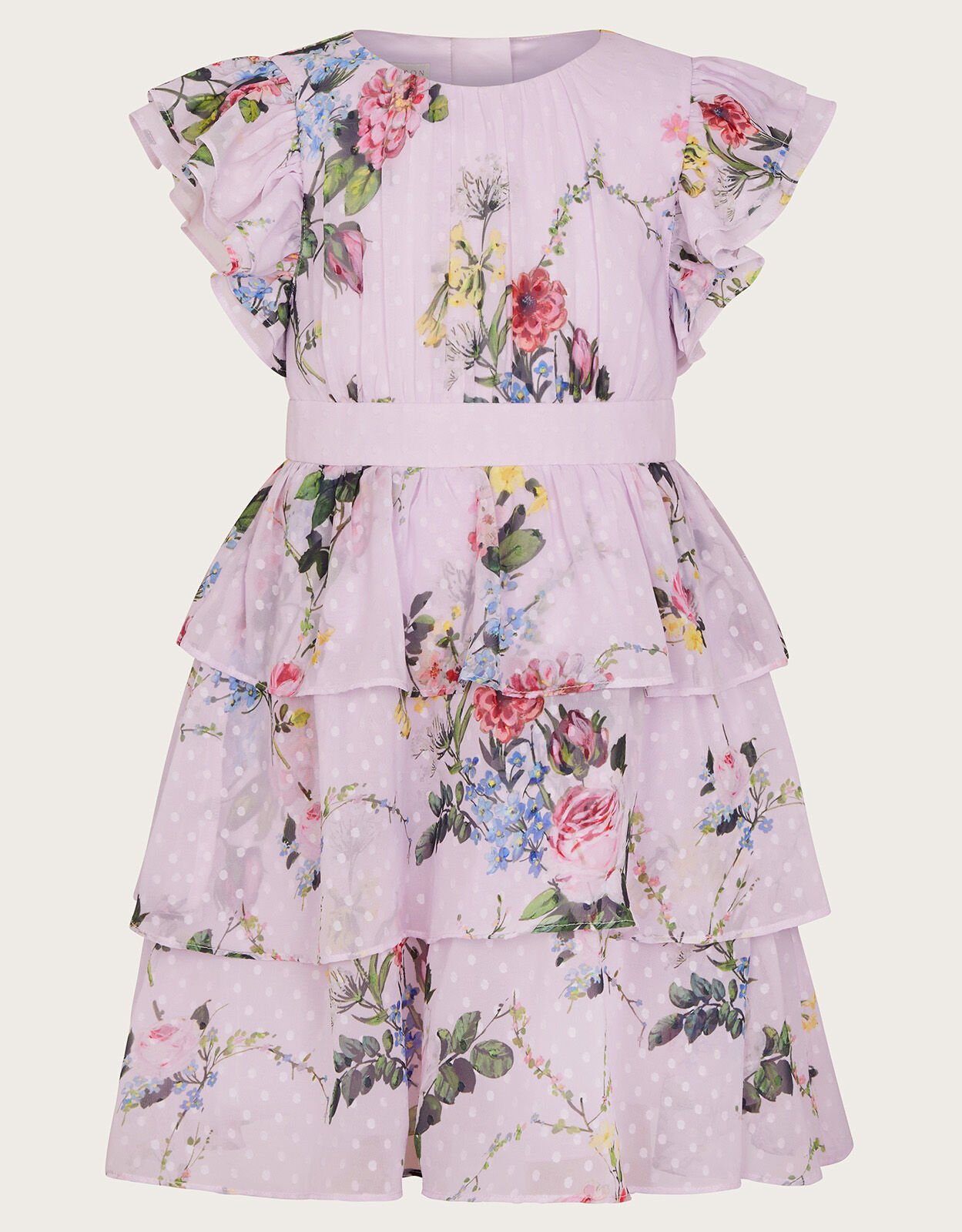 Violetta Floral Tiered Dress Purple