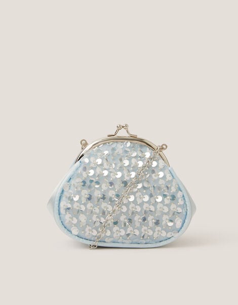 Sequin Embellished Clip Frame Bag, , large