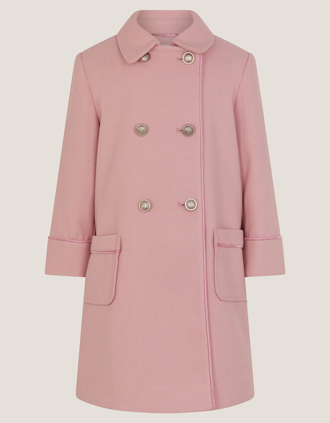 Double Breasted Collar Coat, Pink (PINK), large