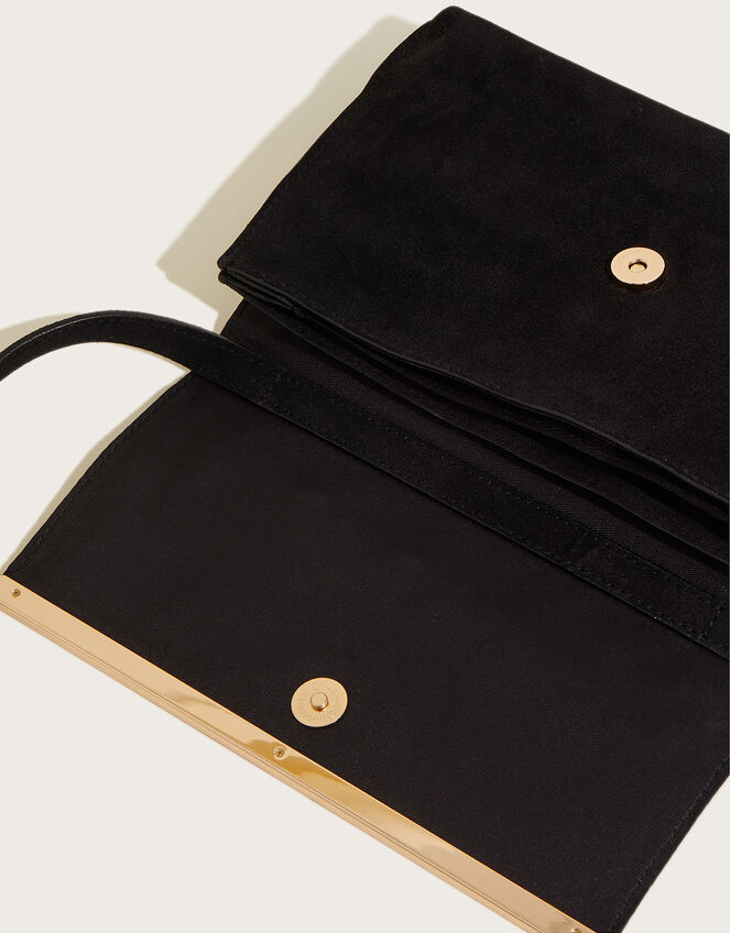 Leather Gold Bar Cross-Body Bag, , large