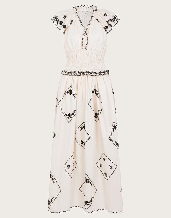 Esther Embroidered Maxi Dress, Ivory (IVORY), large