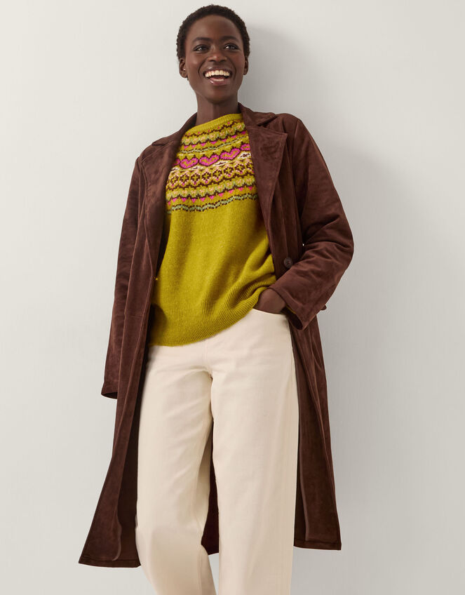 Floy Fair Isle Sweater, Green (OLIVE), large