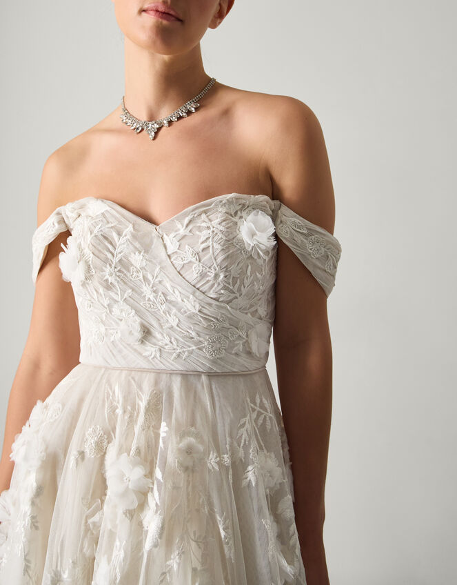 Luciane Off-Shoulder Wedding Dress, Ivory (IVORY), large