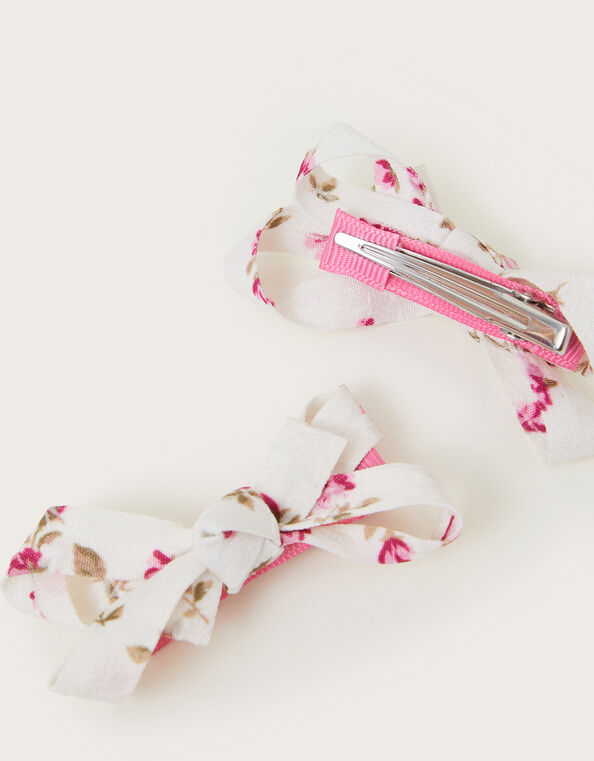 2-Pack Flower Bow Hair Clips, , large