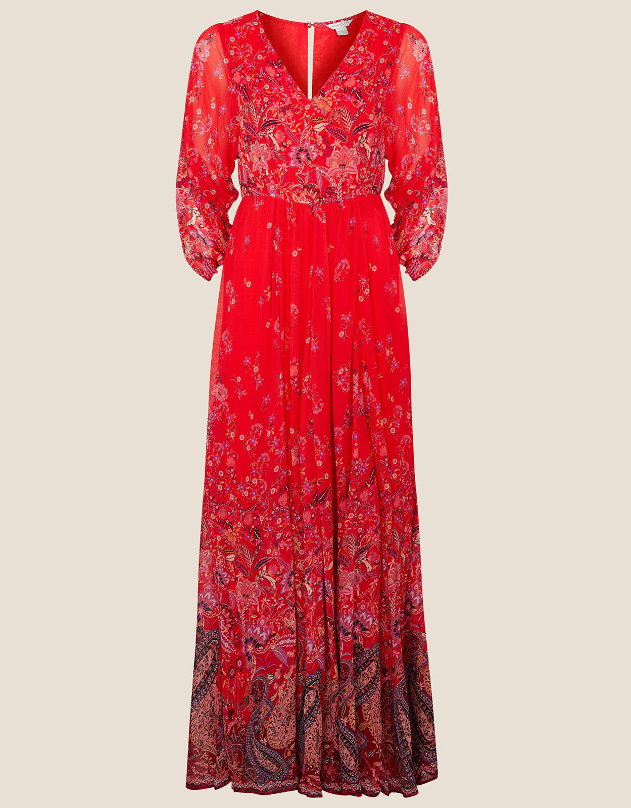 Jasmine Printed Maxi Dress Red Monsoon Global Navigation Catalog