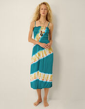 Pearl Tie-Dye Culotte Jumpsuit, Teal (TEAL), large