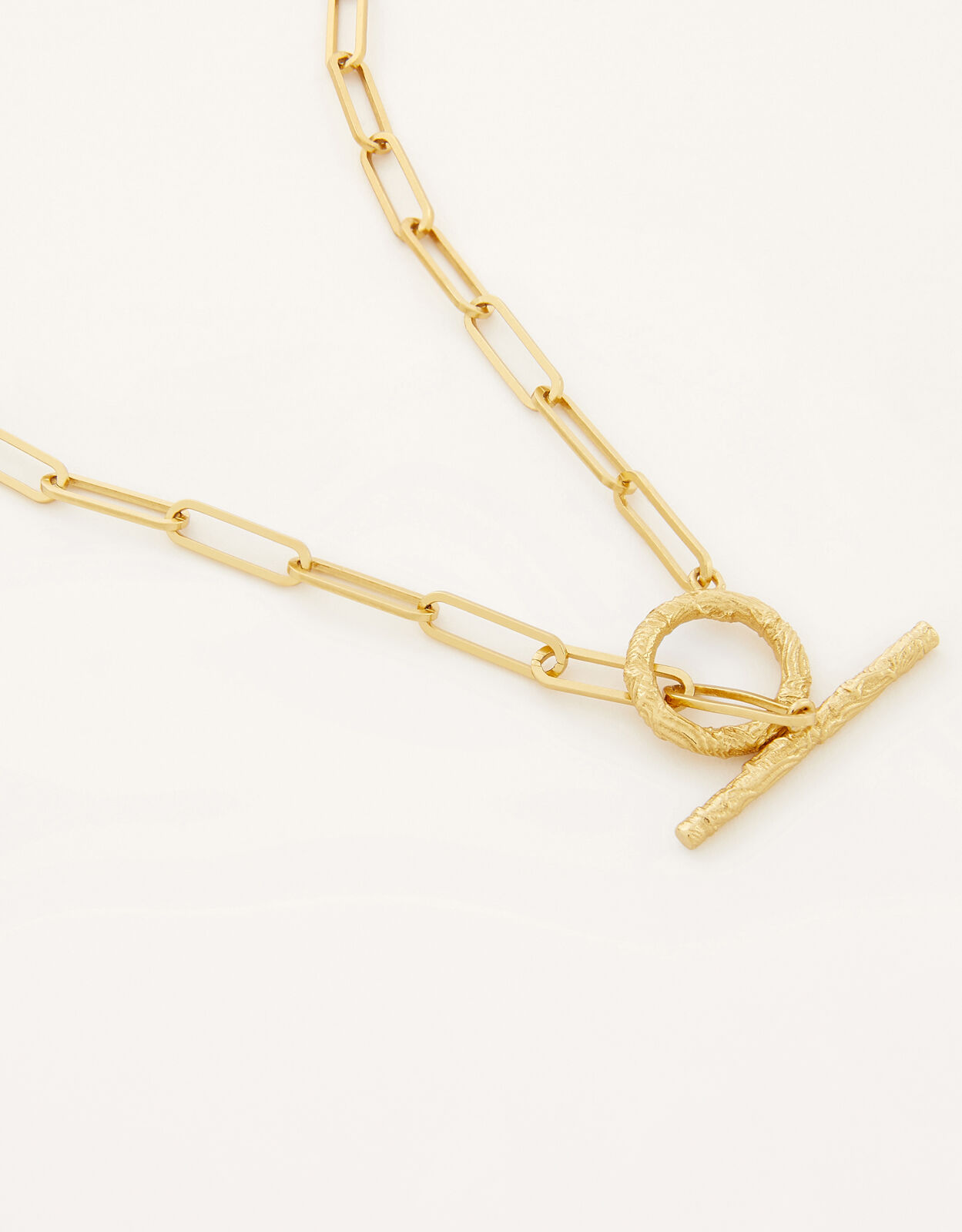 Orelia Recycled Wave T-Bar Chain 