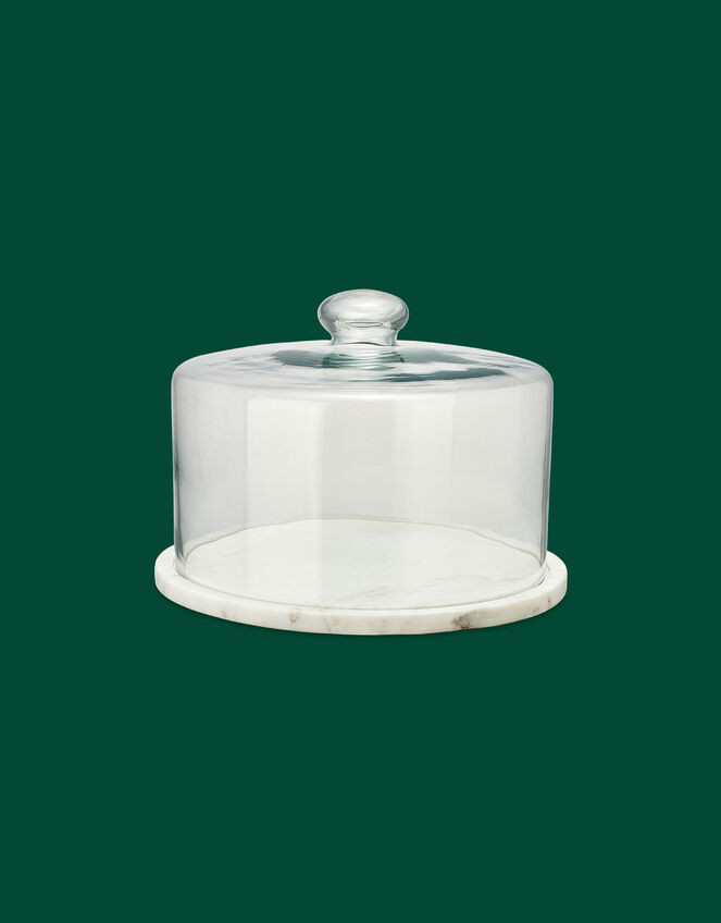 Nkuku Ovah Glass Marble Cake Dome, , large