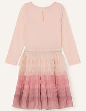 Sequin Star Disco Dress, Pink (PINK), large