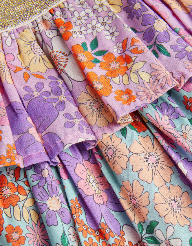 Floral Print Tiered Skirt, Multi (MULTI), large