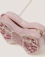 Rhinestone Bow Bag, , large