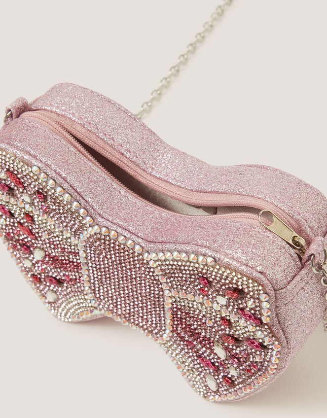 Rhinestone Bow Bag, , large
