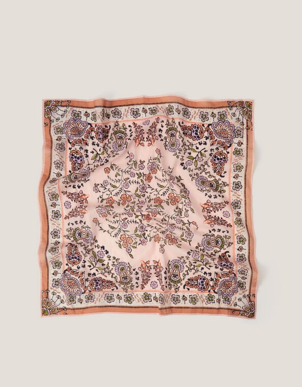 Ines Square Floral Print Scarf, , large