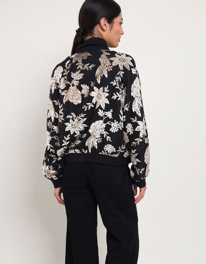 East Ziena Devor&eacute; Bomber Jacket, Black (BLACK), large
