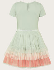 Disco Flower Dress, Green (SAGE), large