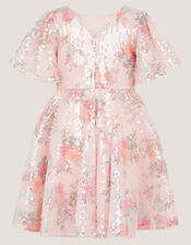 Fern Floral Sequin Party Dress, Multi (MULTI), large