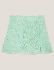 Floral Embroidered Skort, Green (GREEN), large