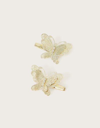 Flutter Butterfly Hair Clips Set of Two, , large
