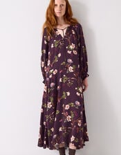 East Adelle Floral Print Maxi Dress, Red (BERRY), large