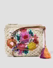 Zoe Embroidered Crochet Crossbody Bag, , large
