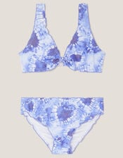 Tie Dye Heart Bikini Set, Blue (BLUE), large