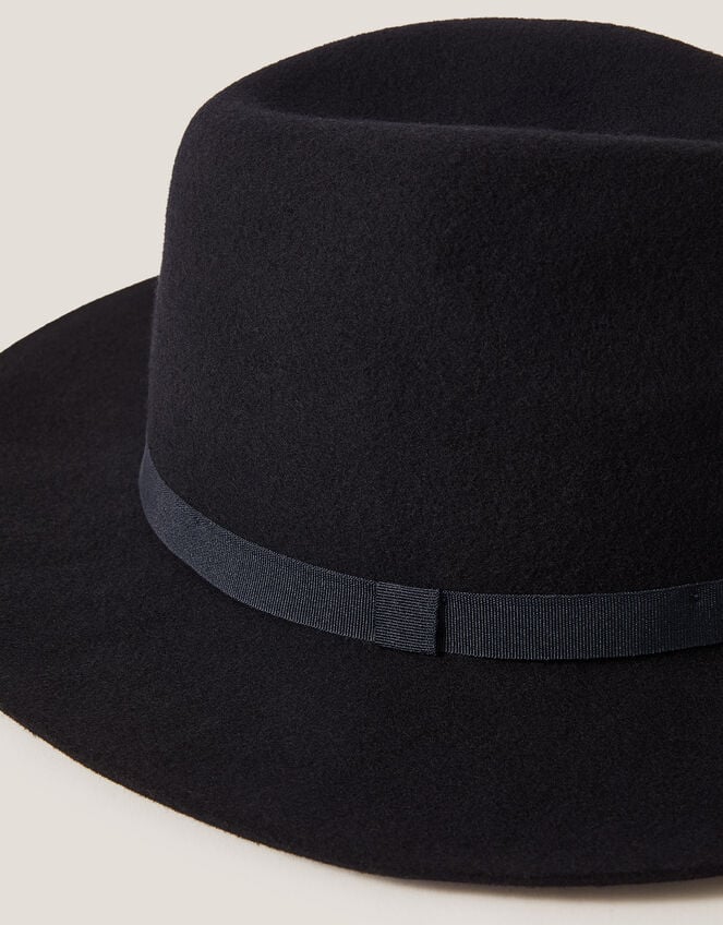 Drew Wool Fedora Hat, Blue (NAVY), large