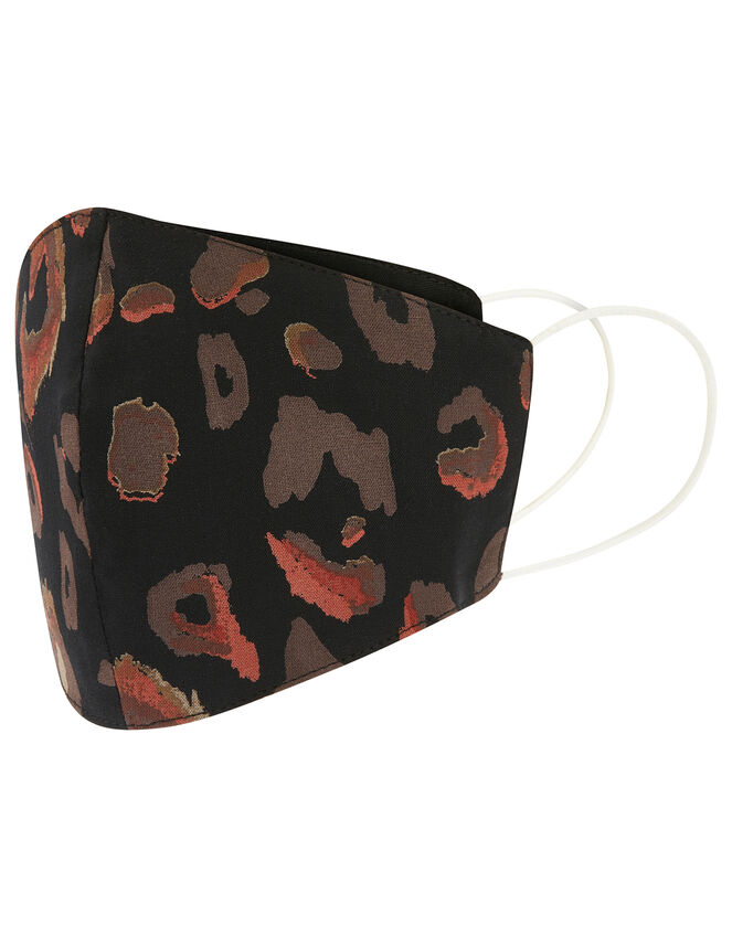 Animal Print Face Mask in Pure Cotton, , large