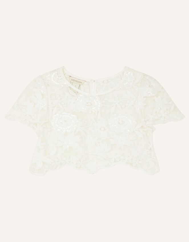 Lace Top and Dress 2-in-1 Set, Ivory (IVORY), large