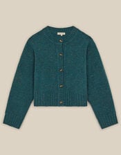 East Zoya Crew Neck Cardigan, Teal (TEAL), large
