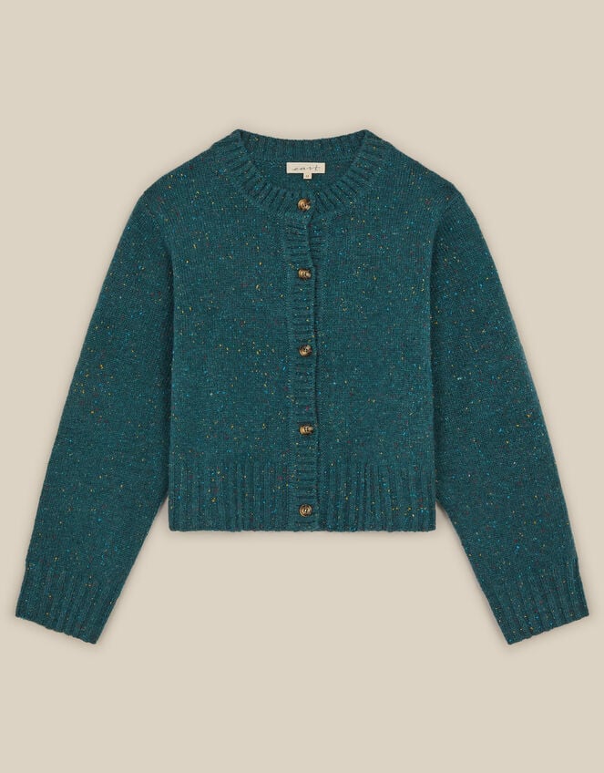 East Zoya Crew Neck Cardigan, Teal (TEAL), large