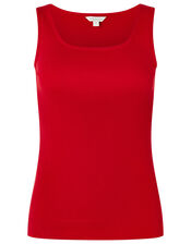 Bridey Square Neck Jersey Vest, Red (RED), large