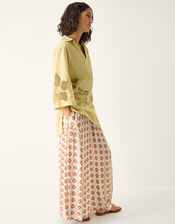 Joanna Cutwork Beach Shirt, Green (SAGE), large