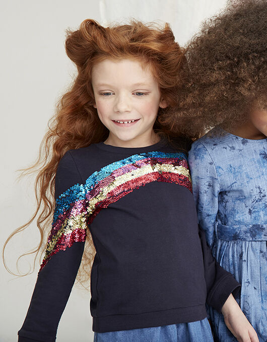 Sequin deals rainbow jumper