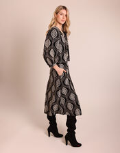 Traffic People Paddle Print Jacket, Black (BLACK), large