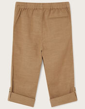 Slub Roll Up Trousers, Natural (STONE), large