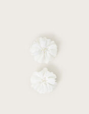 2-Pack Pearl Flower Bridesmaid Hair Clips, , large