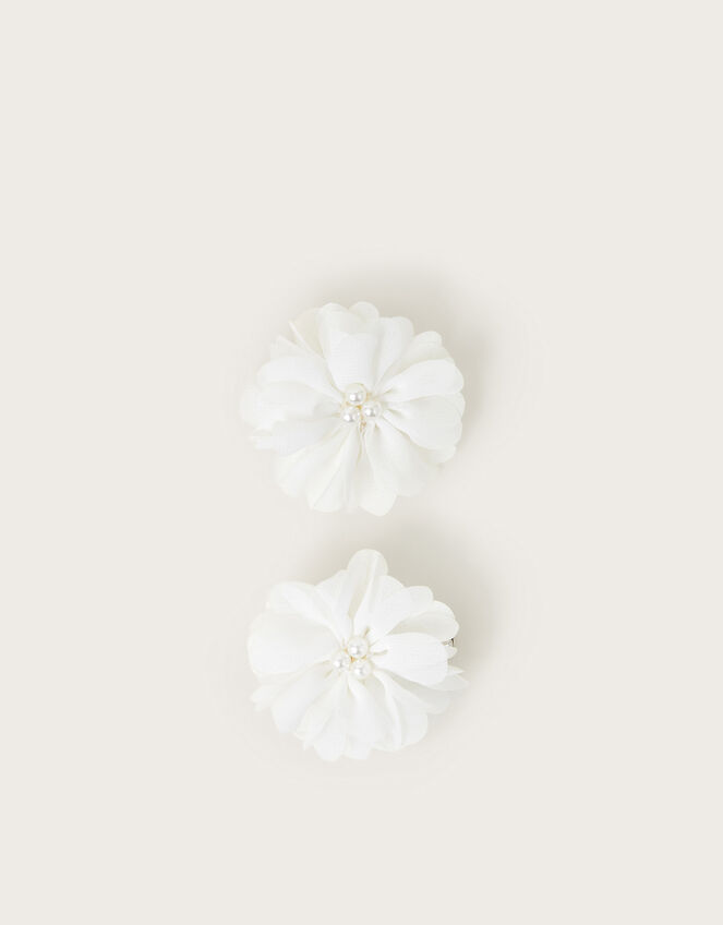 2-Pack Pearl Flower Bridesmaid Hair Clips, , large