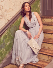 Marisa Embroidered Maxi Dress, Blue (BLUE), large